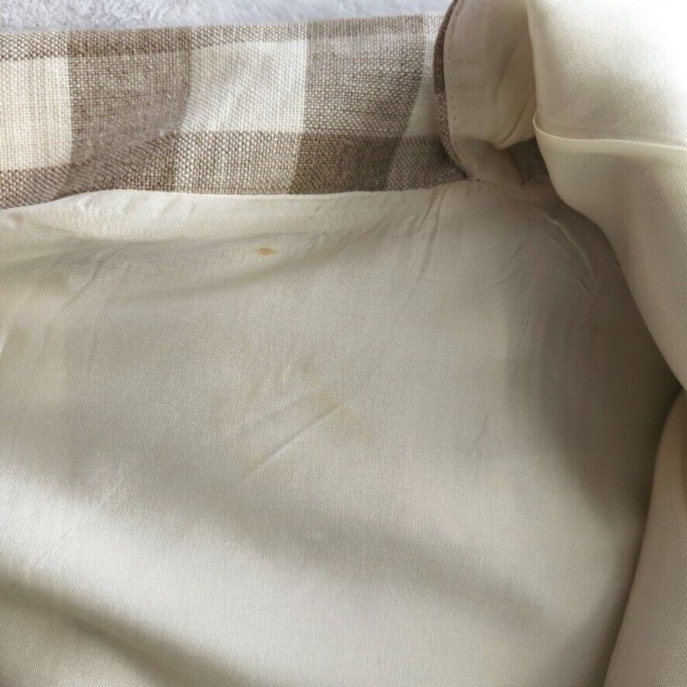 Vtg 70s Plaid Skirt Set Sz 10 Tan Jacket Union Made Linen JH Collectibles ILGWU - Picture 10 of 16